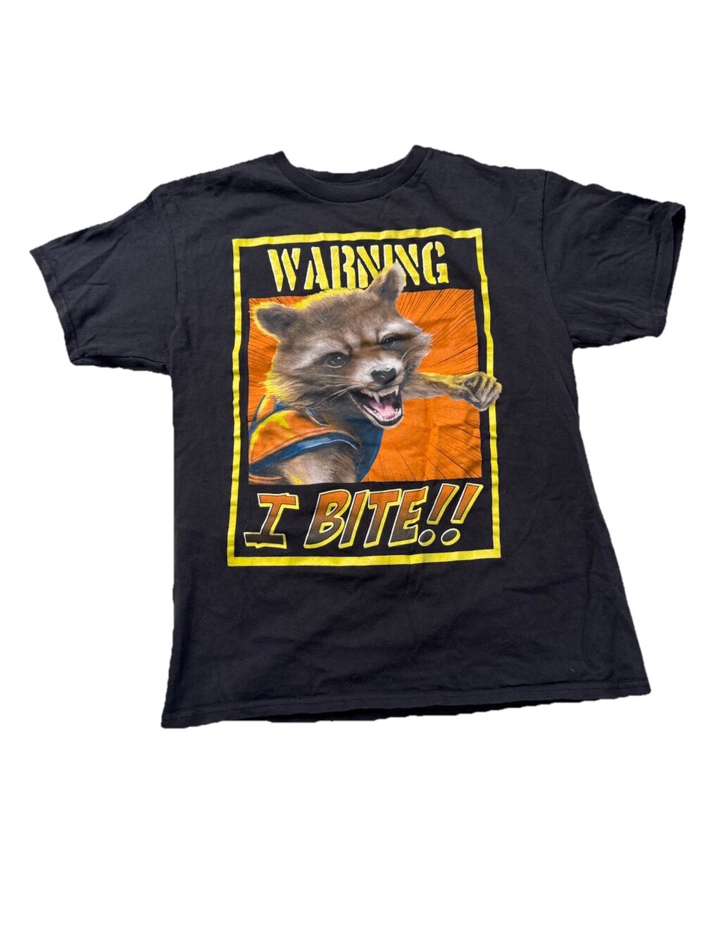 Guardians Galaxy Boys Shirt 2X Kids Gray Rocket Short Sleeve Graphic Cotton